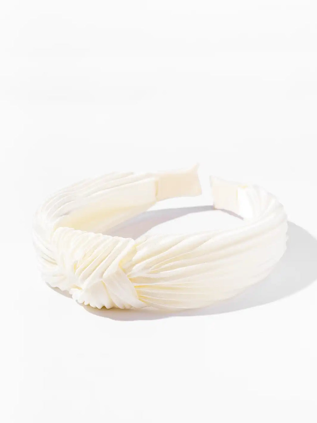 Pleated Twist Headband - Cream